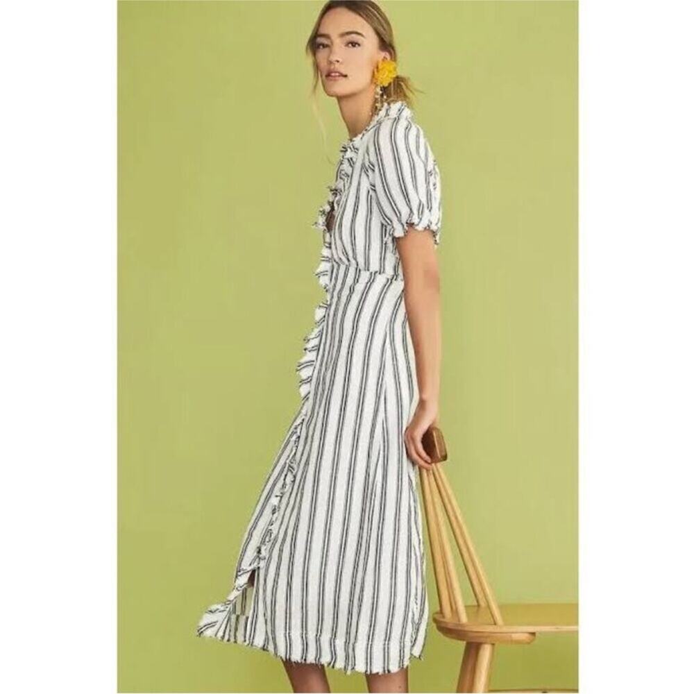 Striped Ruffle Dress - Picture 2 of 11